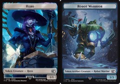 Hero (0006) // Robot Warrior (0012) Double-Sided Token - Foil